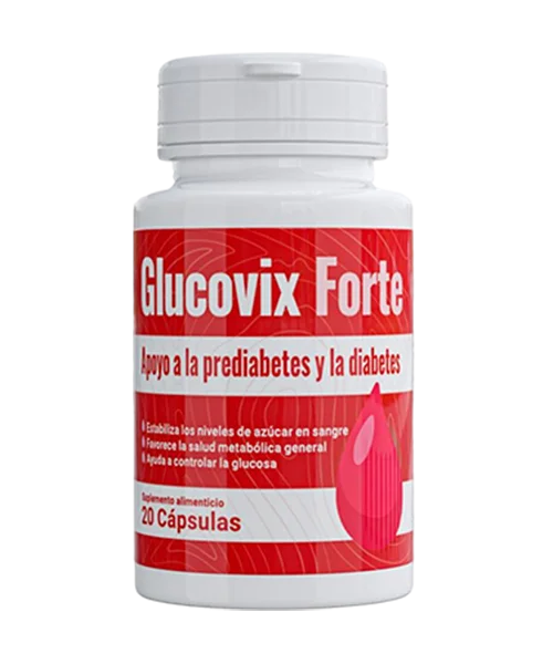 Glucovix Forte — 20 cápsulas para control de glucosa con Berberina, Canela de Ceilán, Cromo, Banabá y Fenogreco