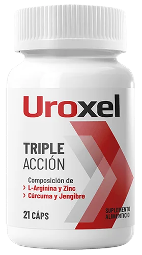 Uroxel — 21 cápsulas Triple Acción para la próstata con L-Arginina, Zinc, Cúrcuma y Jengibre
